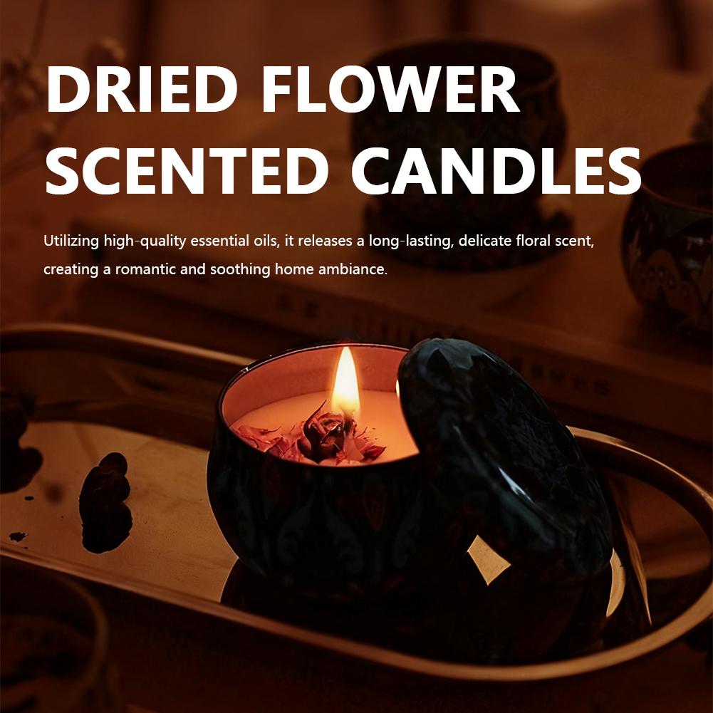 Home Fragrance Jar - 아로마테라피 캔들 꽃향기 향초 용기 결혼식