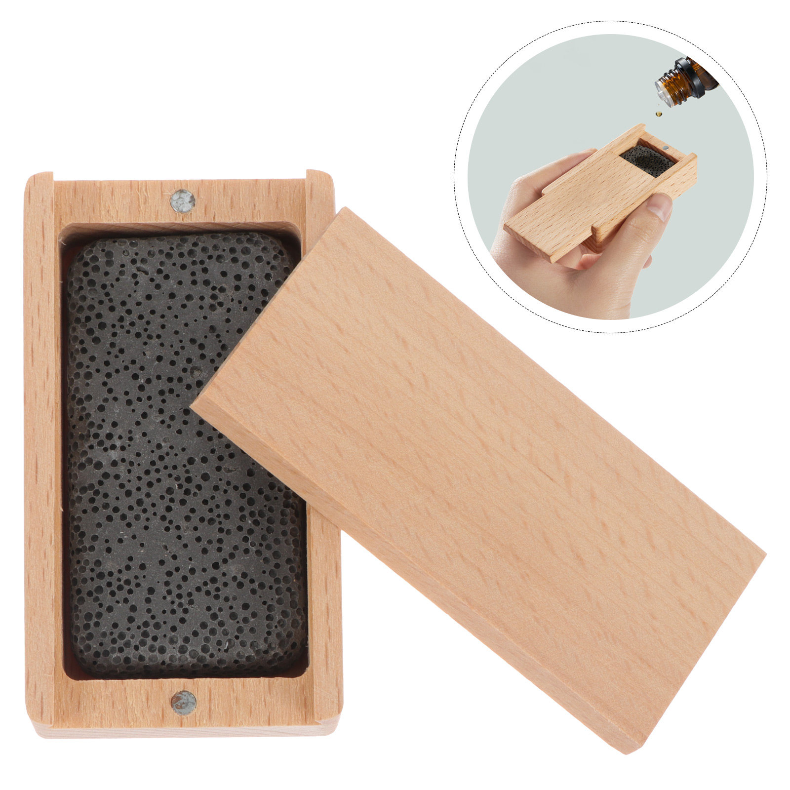 Home Fragrance Leather Diffuser - 1세트 비치우드 디퓨저 프리미엄 에센셜 오일