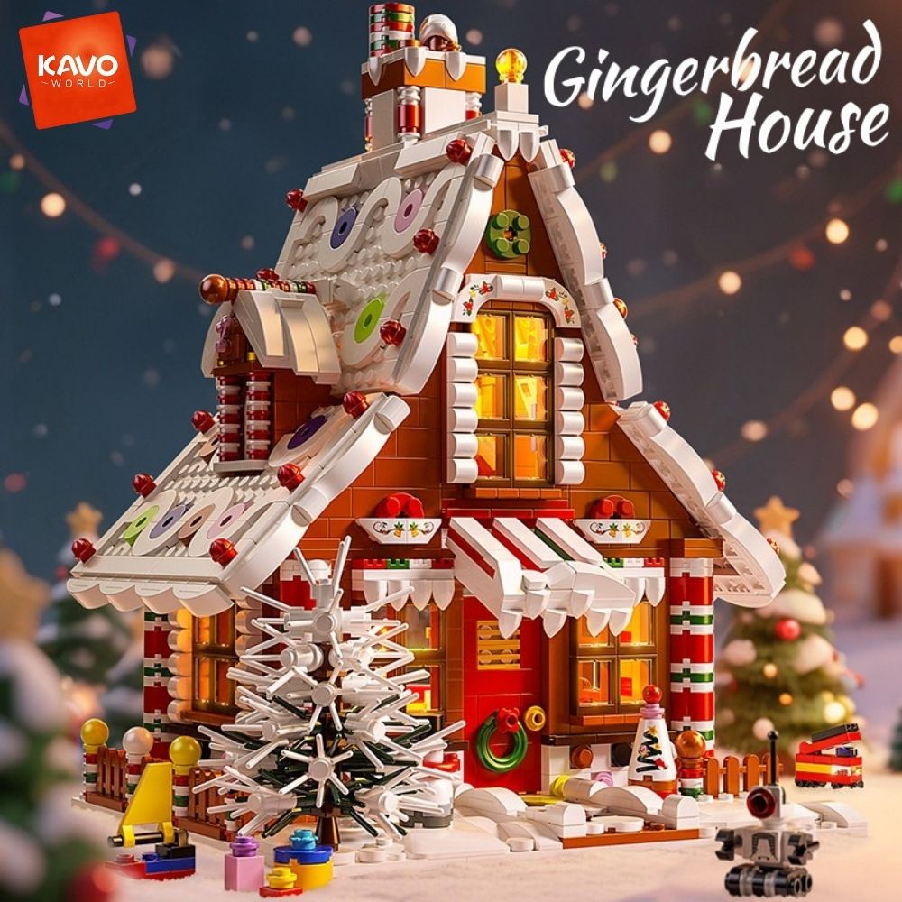 Home Fragrance Gingerbread - KAVOWORLD 1614PCS 크리스마스 진저브레드 하우스 빌딩
