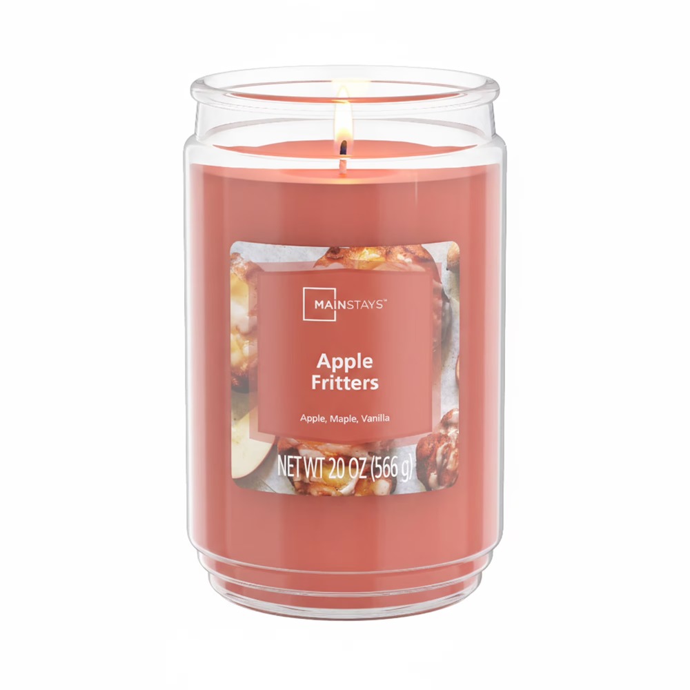 Home Fragrance Jar - 애플 프리터스 향초 유리병 싱글윅 홈