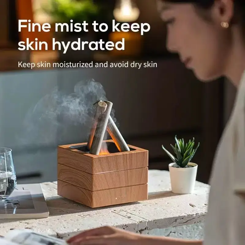 Home Fragrance Leather Diffuser - 가습기 불꽃 에센셜 오일 디퓨저 홈
