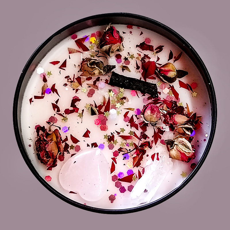 Home Fragrance Jar - 수제 크리스탈 철 캔 왁스 아로마테라피