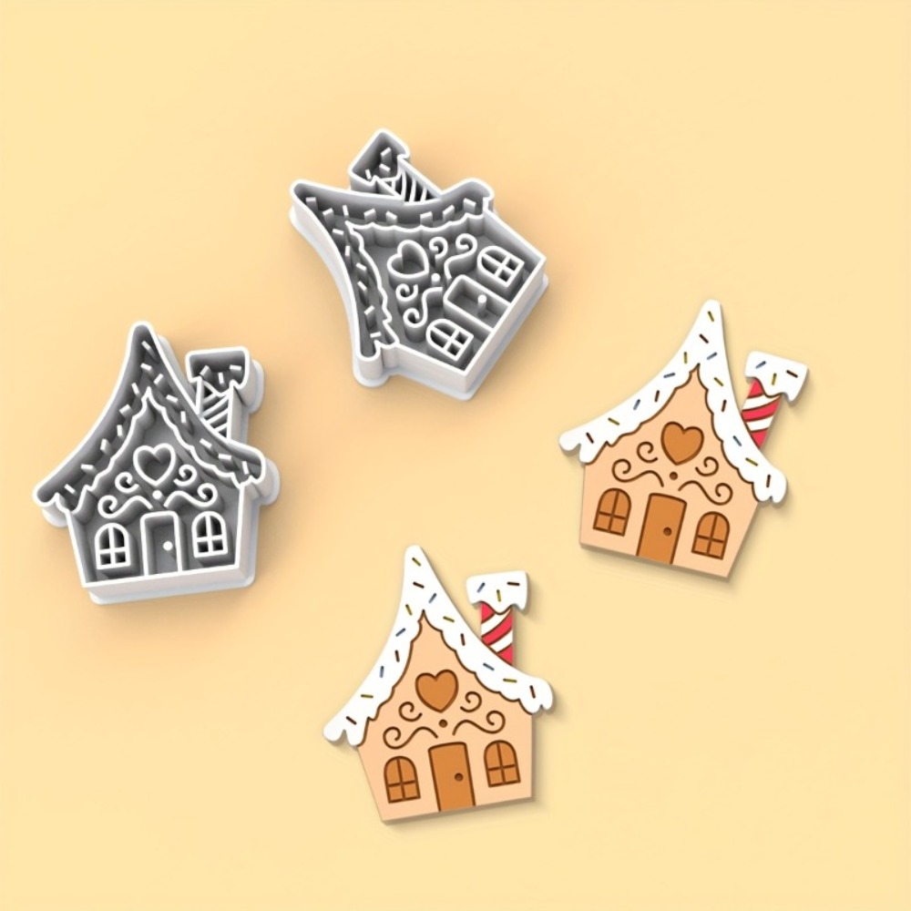 Home Fragrance Gingerbread - 1pc 크리스마스 진저브레드 하우스 쿠키 커터