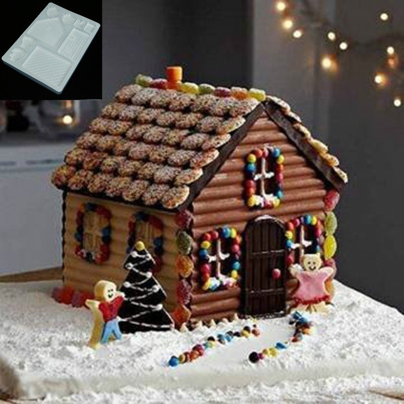 Home Fragrance Gingerbread - 3D 집 문 DIY 실리콘 진저