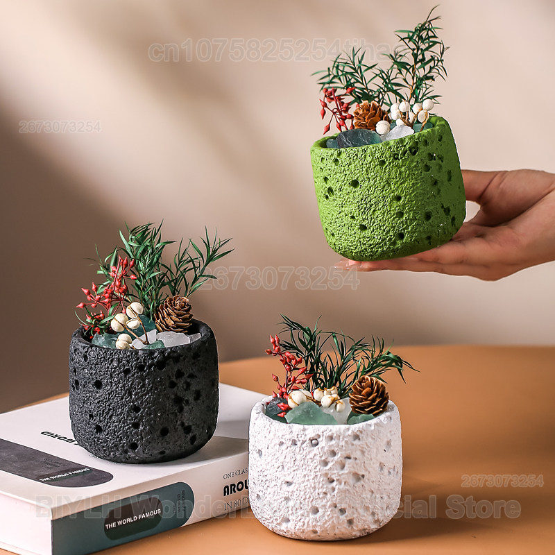디퓨저 스톤 장식품 시멘트 디퓨저 스톤 용기 홈 데코  - Home Fragrance Jar 리뷰 및 가격