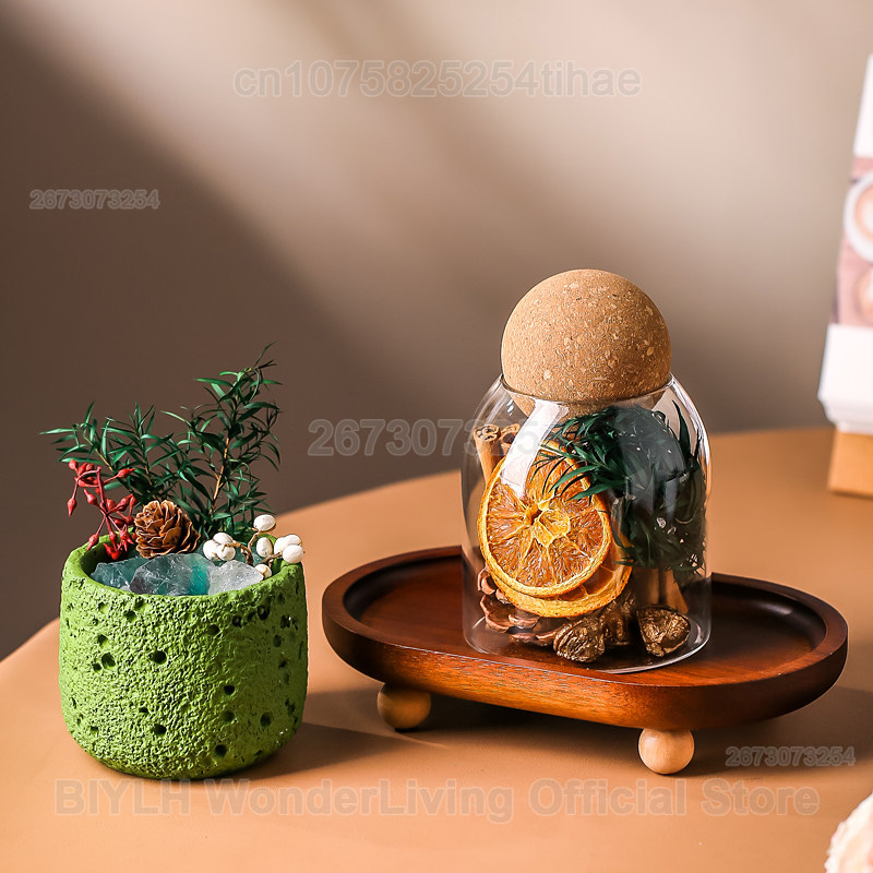 디퓨저 스톤 장식품 시멘트 디퓨저 스톤 용기 홈 데코  - Home Fragrance Jar 리뷰 및 가격