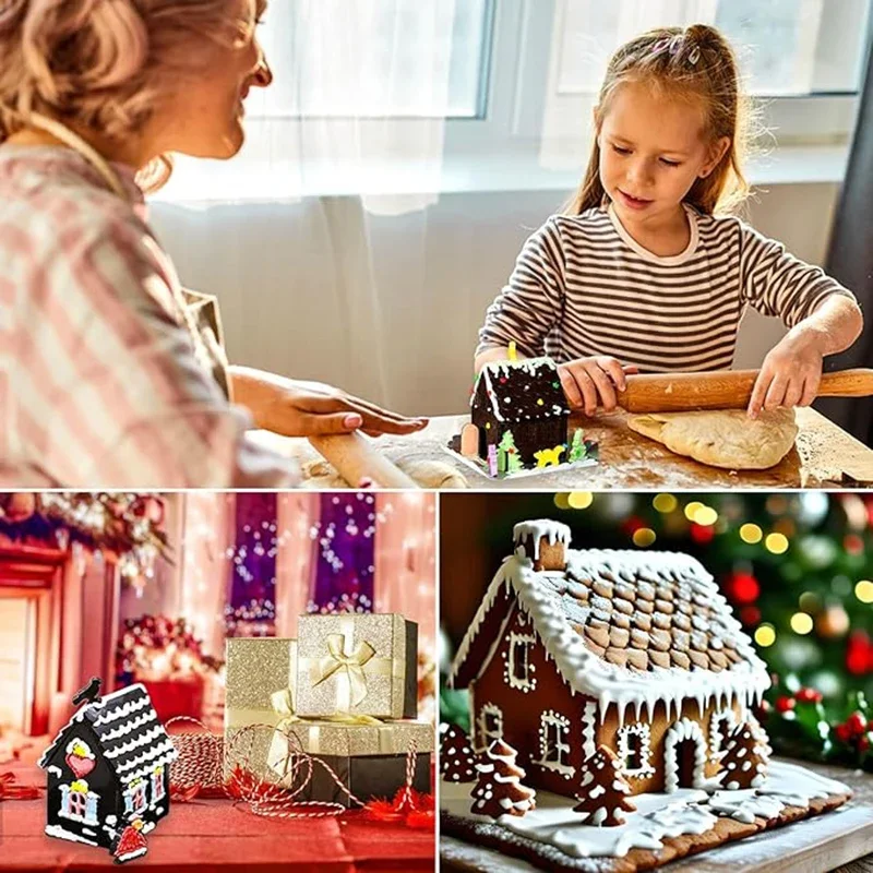 1PC 크리스마스 하우스 빌딩 블록 초콜릿 실리콘 금형 - Home Fragrance Gingerbread 리뷰 및 가격