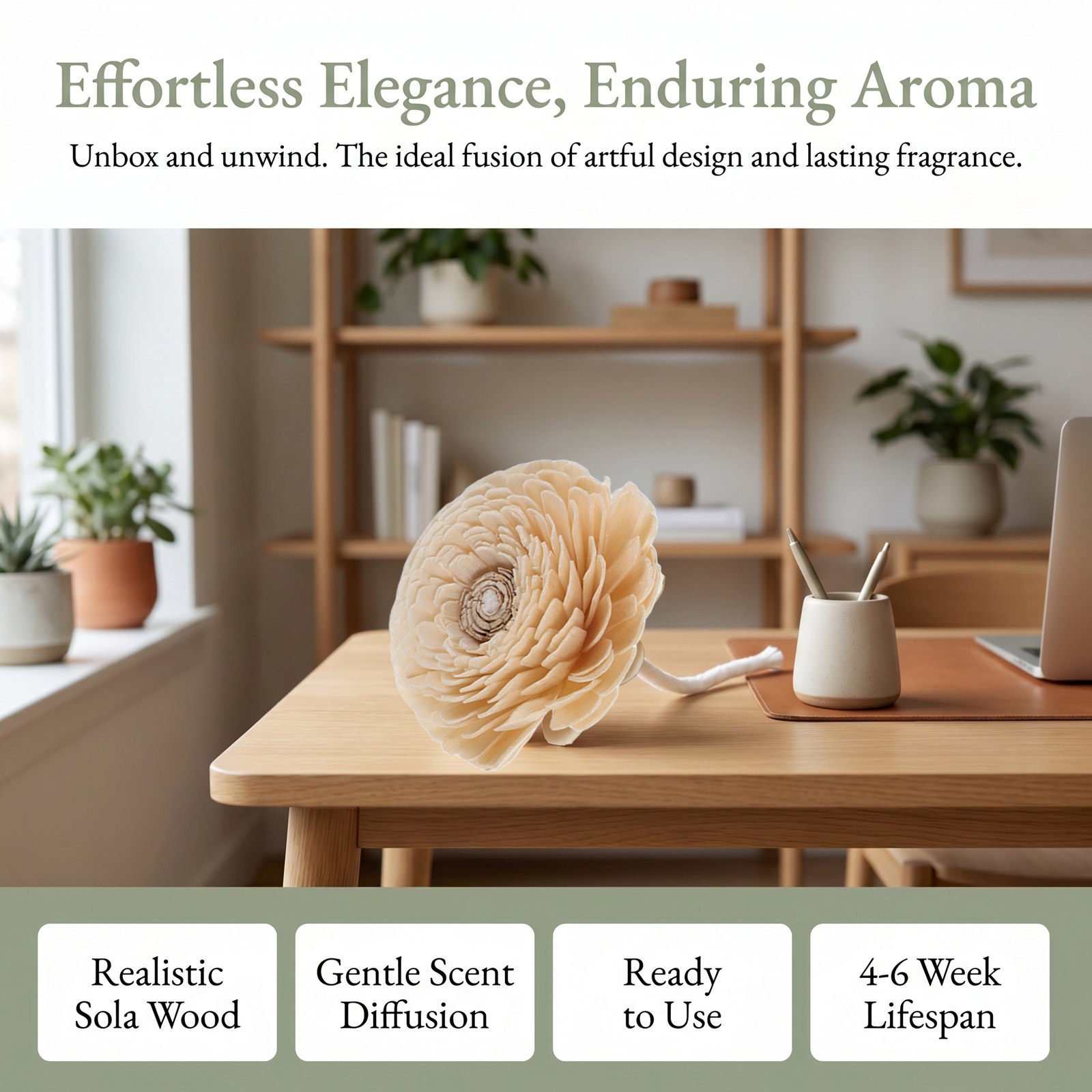 4개입 꽃 모양 디퓨저 스틱 인조 향기 아로마테라피 리 - Home Fragrance Leather Diffuser 리뷰 및 가격