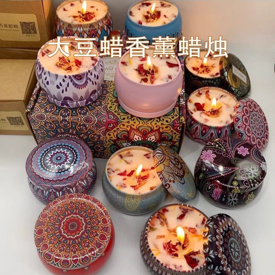1개 빈티지 캔 양초 소이 왁스 꽃향기 향초 홈 장식  - Home Fragrance Jar 리뷰 및 가격