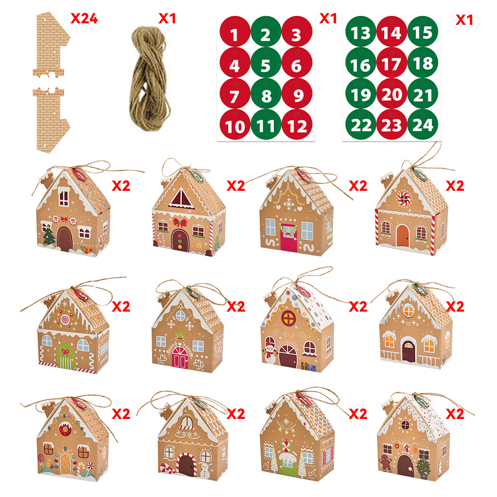 24Pcs 크리스마스 진저브레드 간식 상자 미니 크래프 - Home Fragrance Gingerbread 리뷰 및 가격
