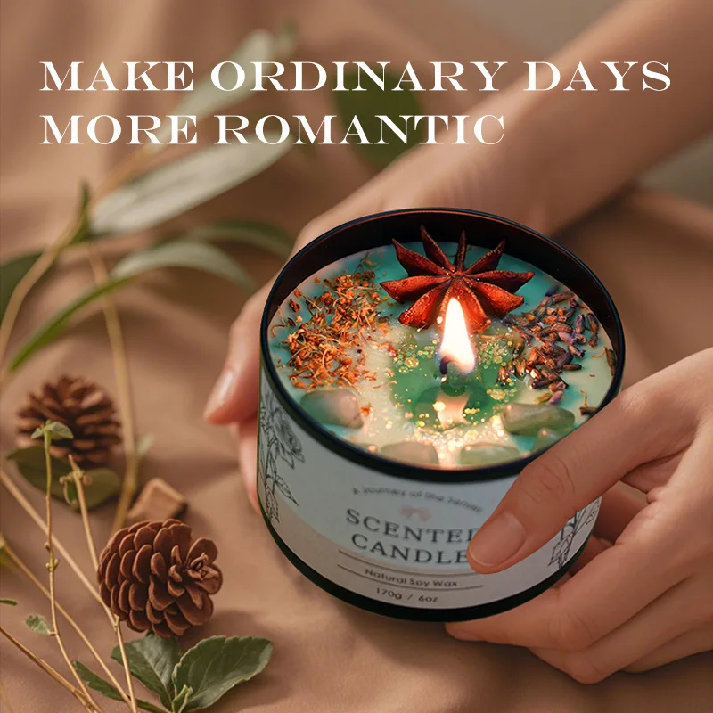 크리에이티브 크리스탈 아로마테라피 양초 6OZ - 오래 - Home Fragrance Jar 리뷰 및 가격