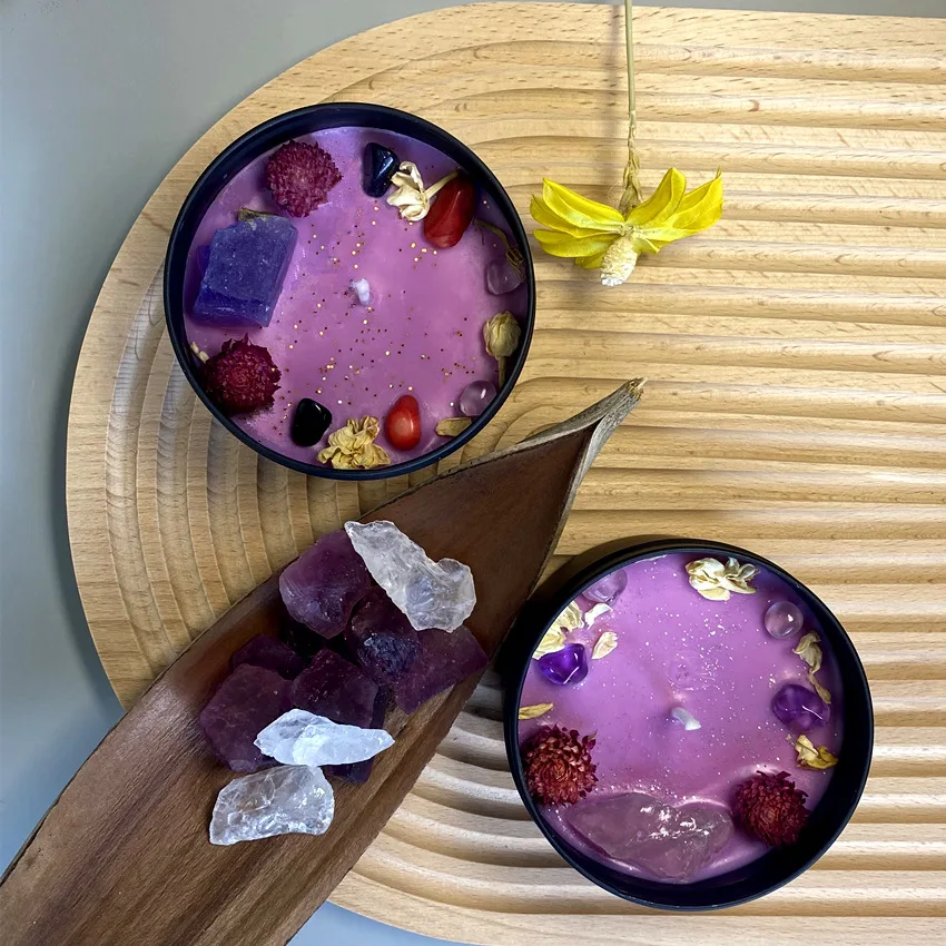 드라이 플라워 크리스탈 스톤 향 캔들, 블랙 틴플레이트 - Home Fragrance Jar 리뷰 및 가격