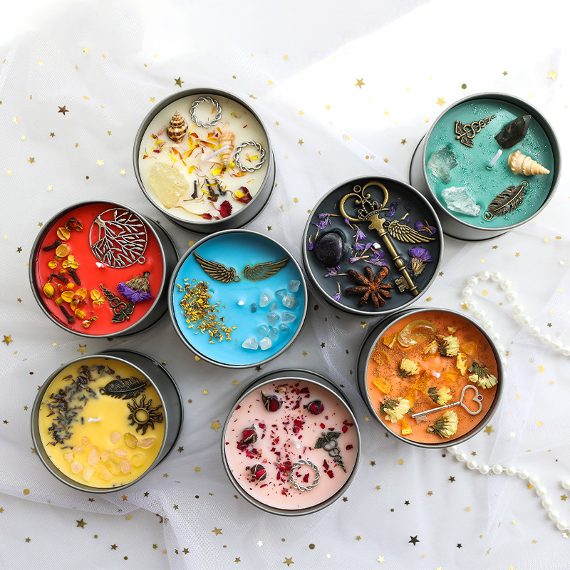 수제 크리스탈 철 캔 왁스 아로마테라피 캔들 DIY 향 - Home Fragrance Jar 리뷰 및 가격