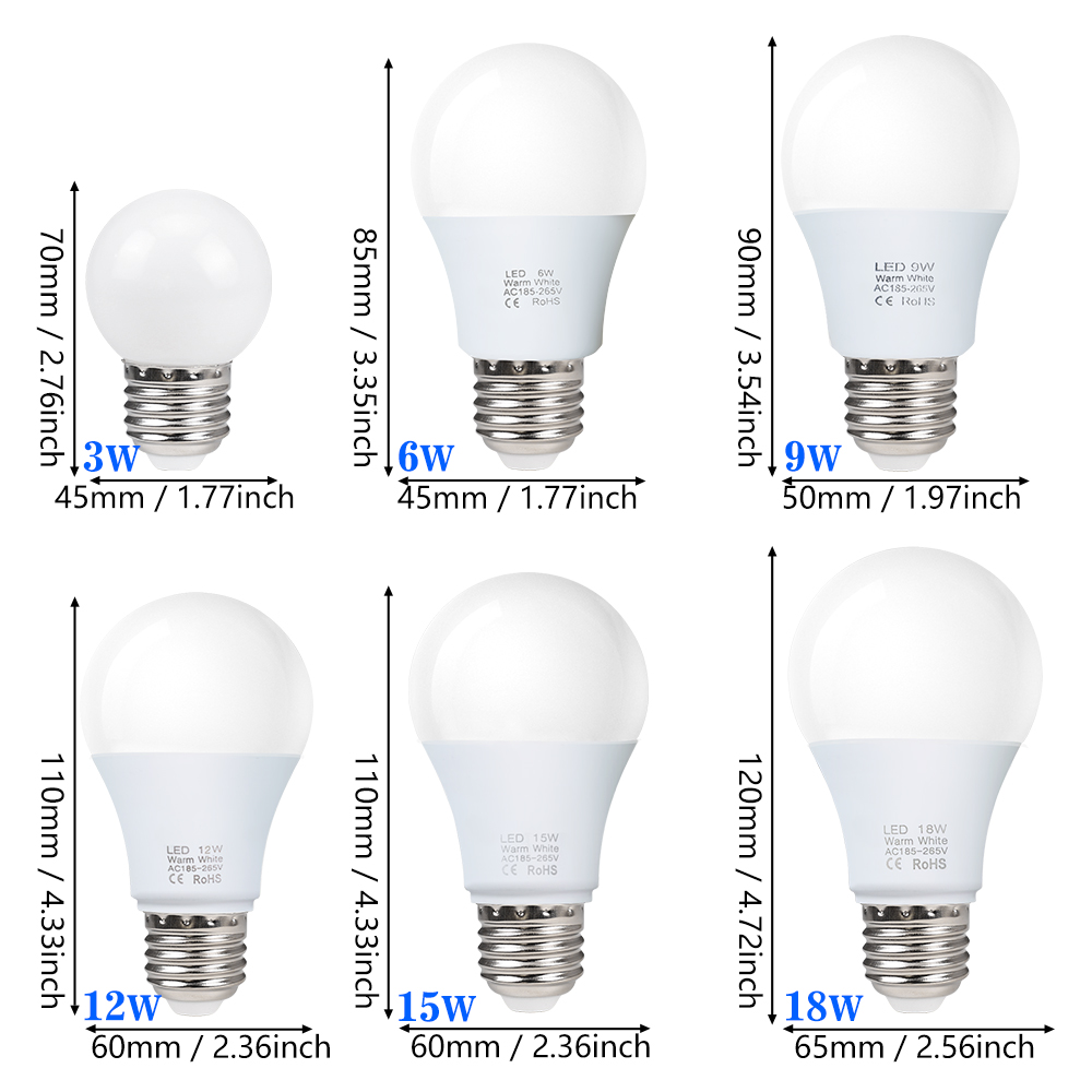 10pcs E27 LED 전구 220V 240V 18W - Philips Bulb Hue 리뷰 및 가격