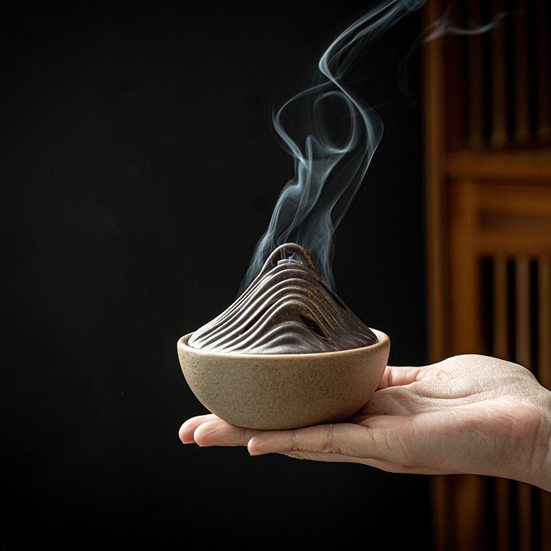 명상 향 홀더 창의적인 산 모양 향 버너 세라믹 아로마 - Home Fragrance Zen 리뷰 및 가격